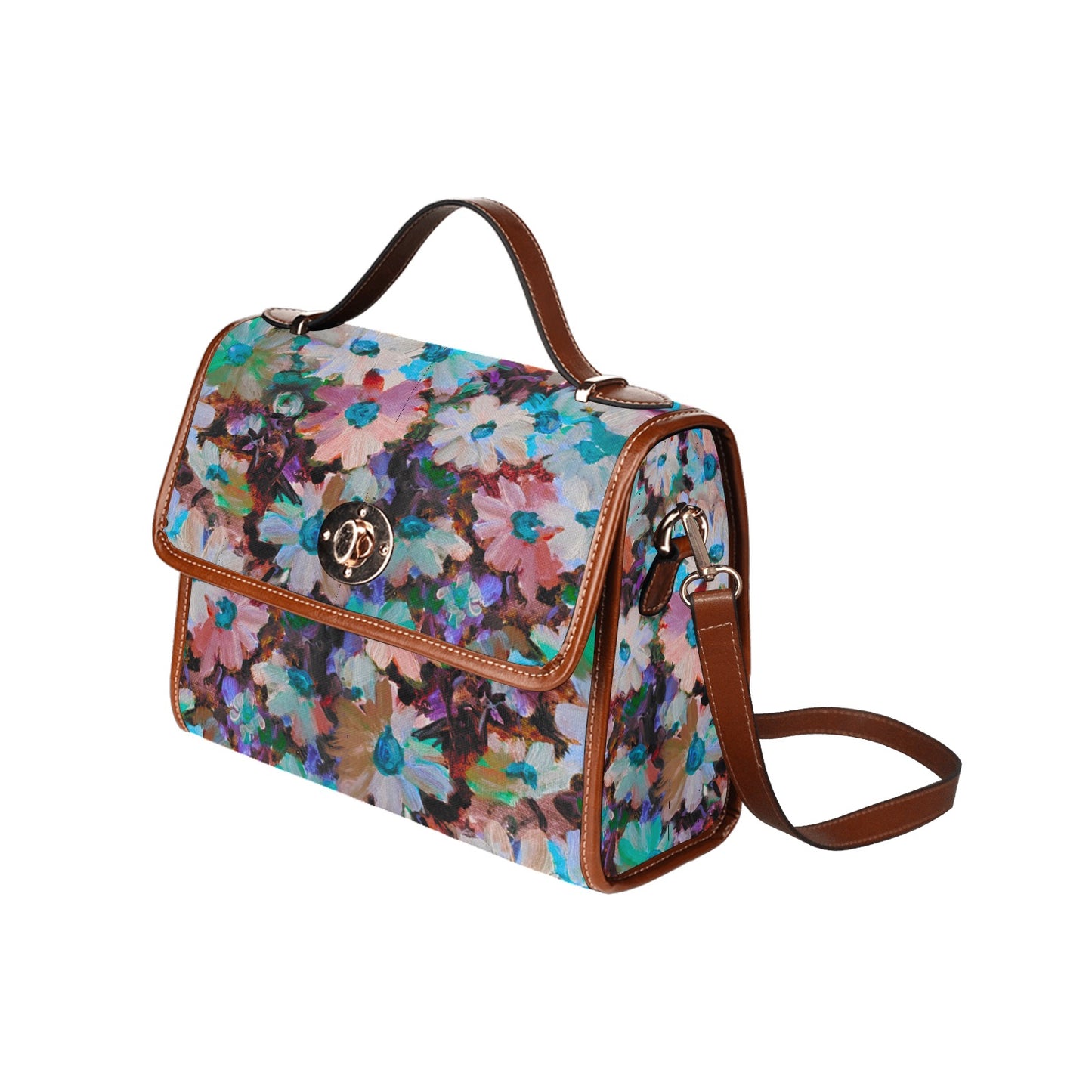 Waterproof Canvas Bag-Brown -Minnie’s Daisies
