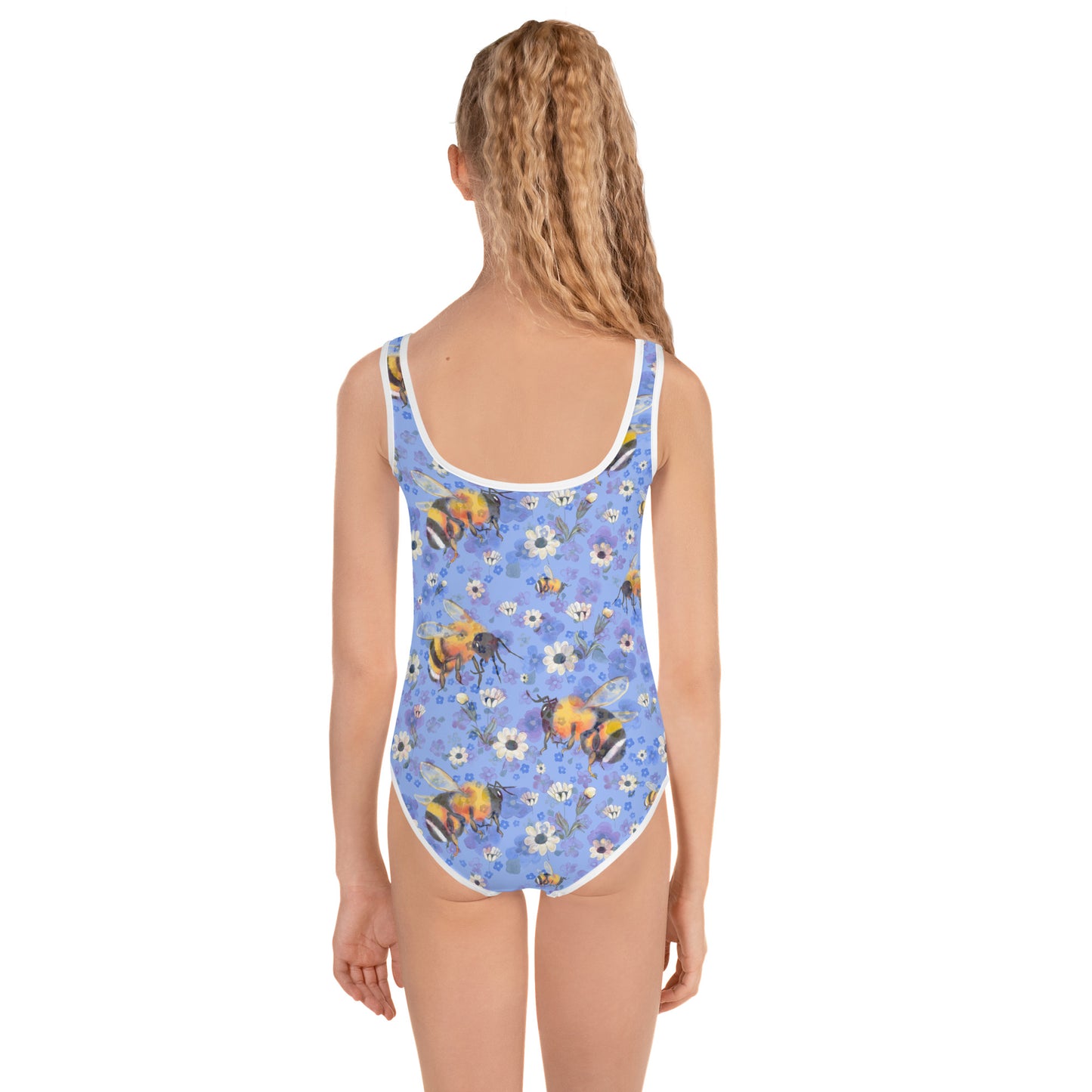 Kids-All-Over Print Swimsuit- Bumble