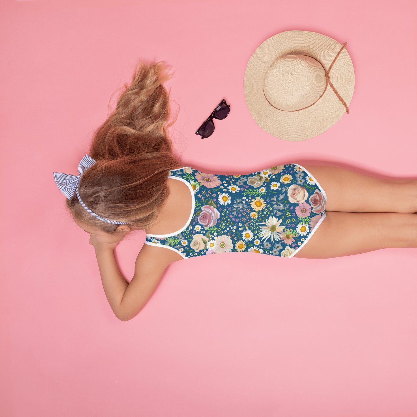 Kids All-Over Print Swimsuit-Spring Bouquet