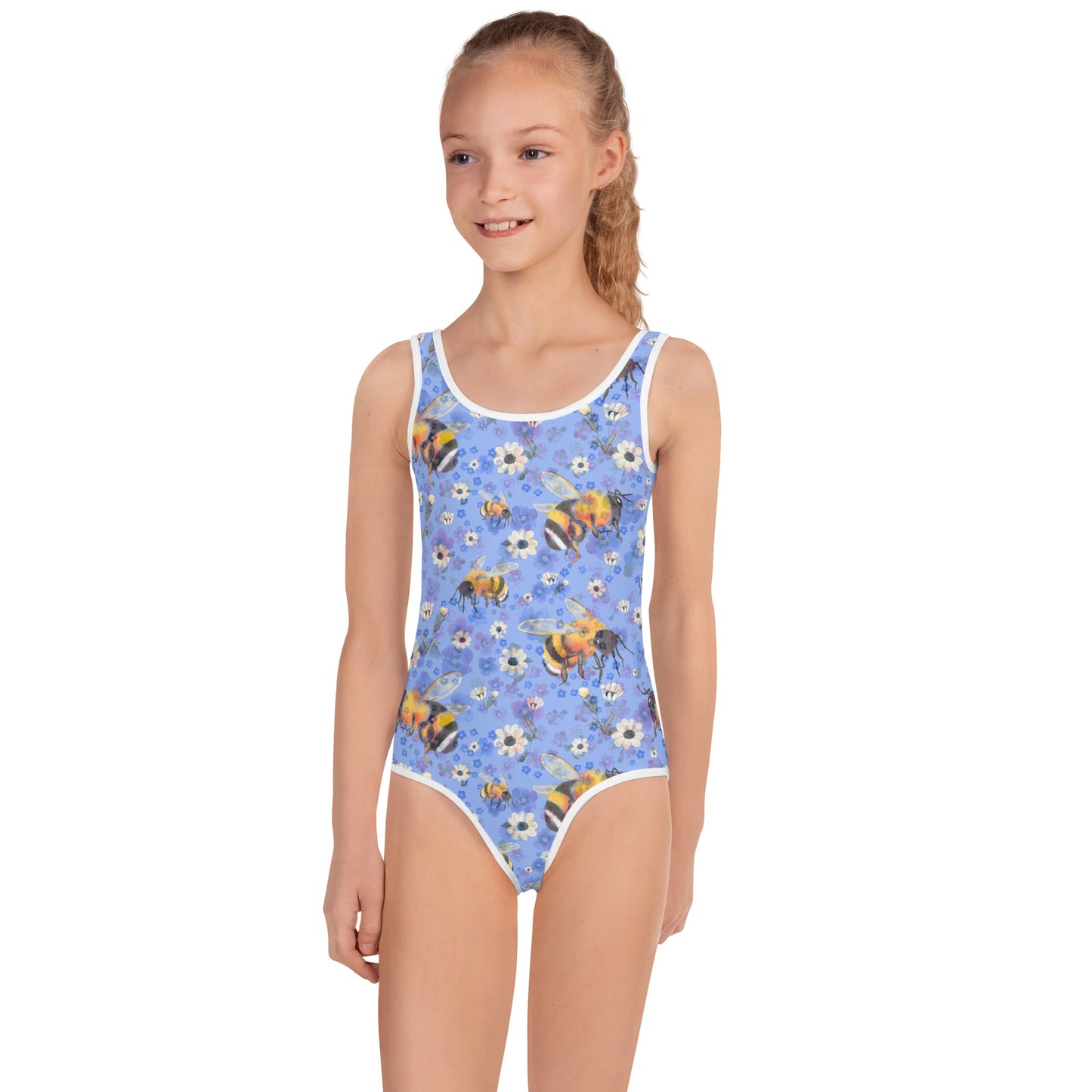 Kids-All-Over Print Swimsuit- Bumble