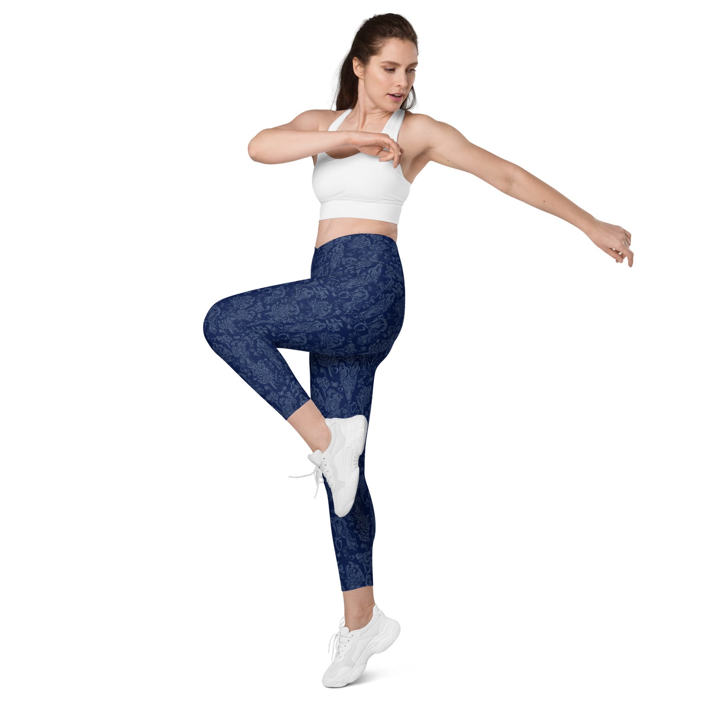 Leggings crossover with pockets
