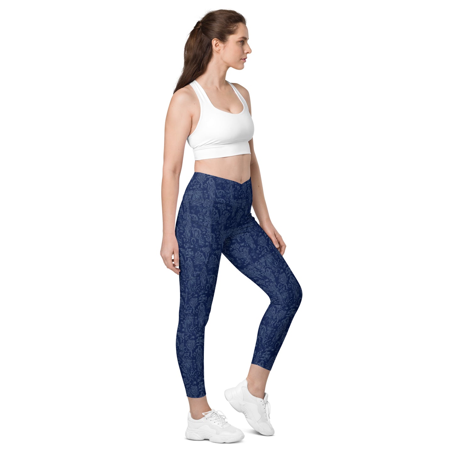 Leggings crossover with pockets