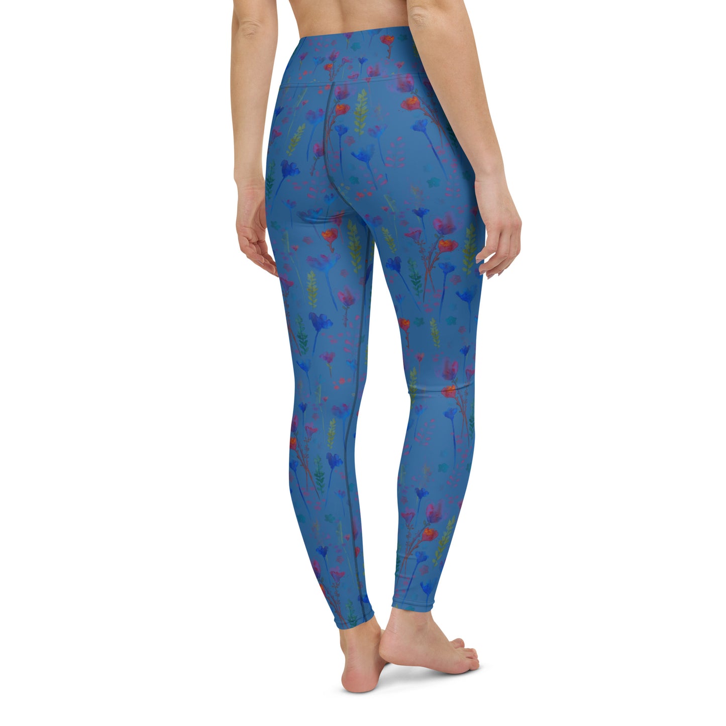 Leggings. Watercolour Floral-Yoga Leggings