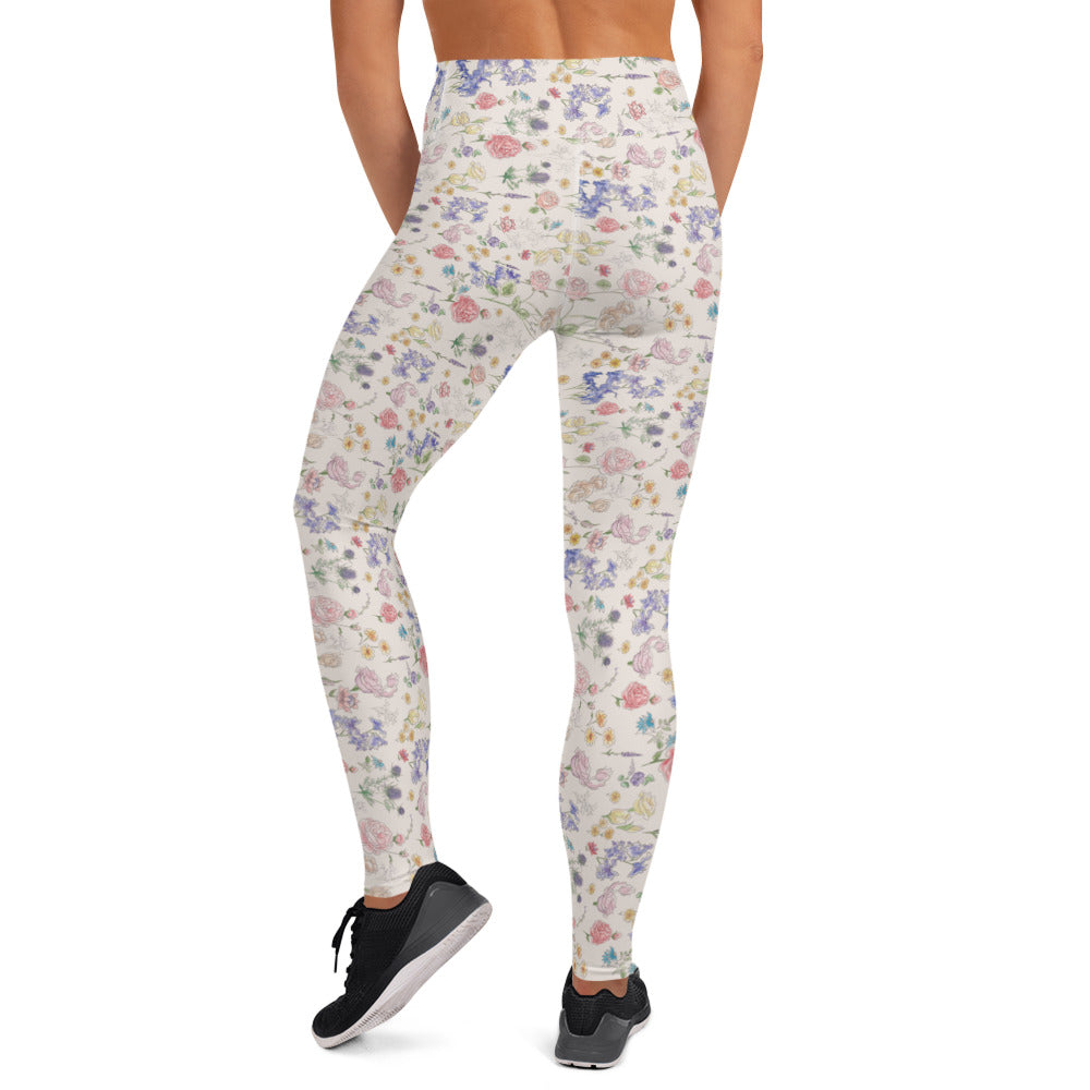 Leggings. Ditsy Floral-Yoga Leggings