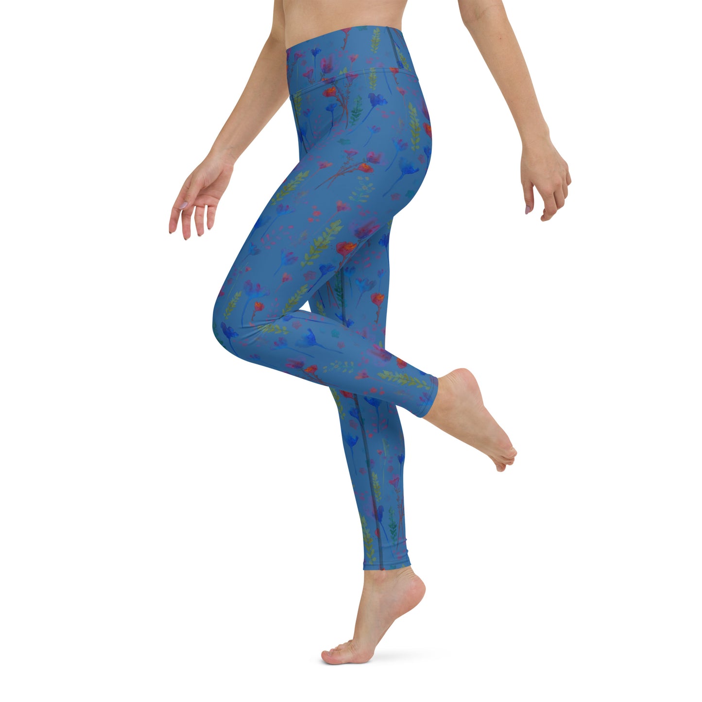 Leggings. Watercolour Floral-Yoga Leggings