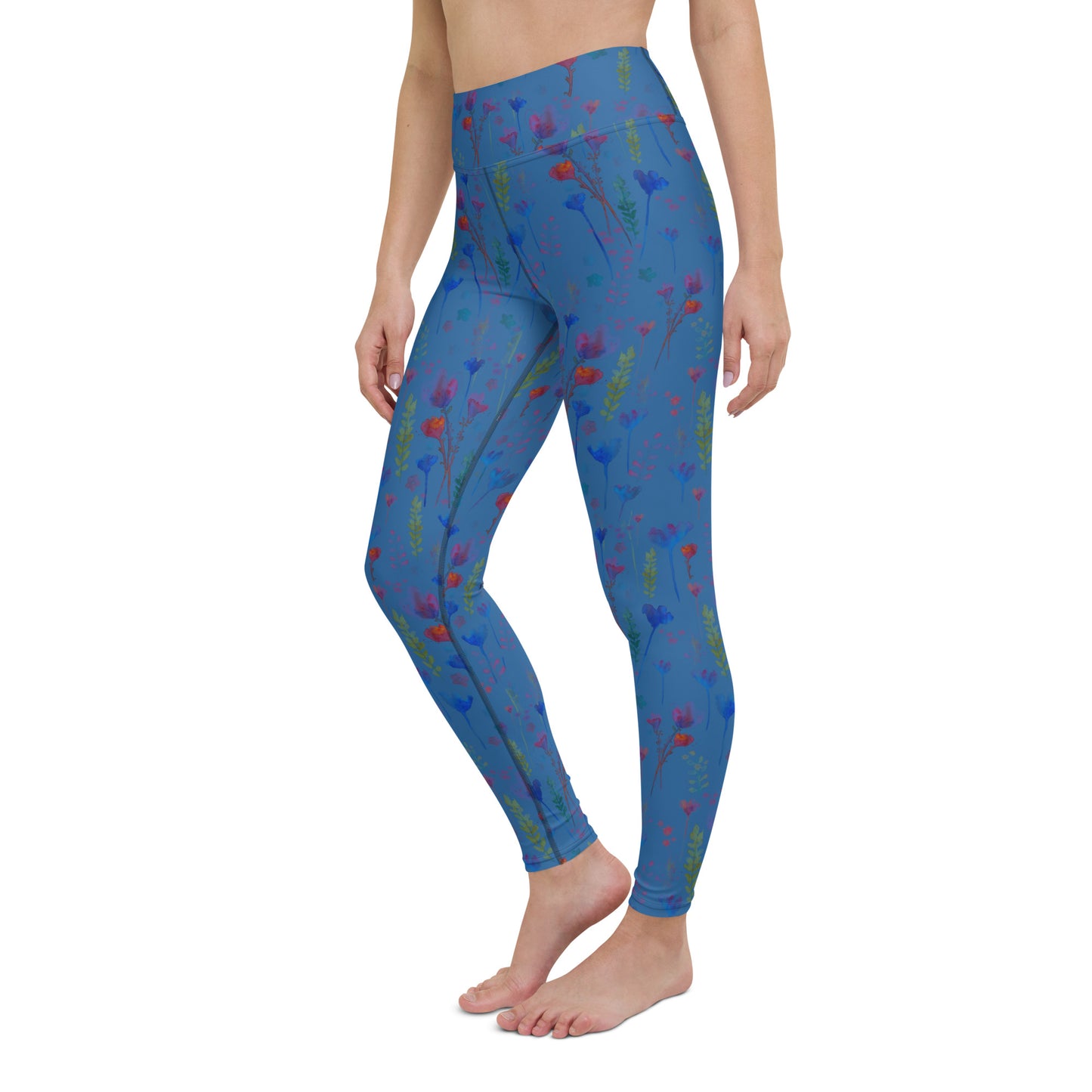 Leggings. Watercolour Floral-Yoga Leggings