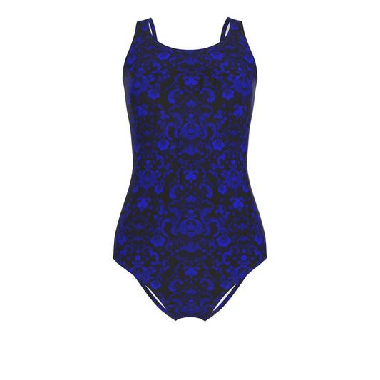 One Piece Swimsuit- Baroque Darkest Blue