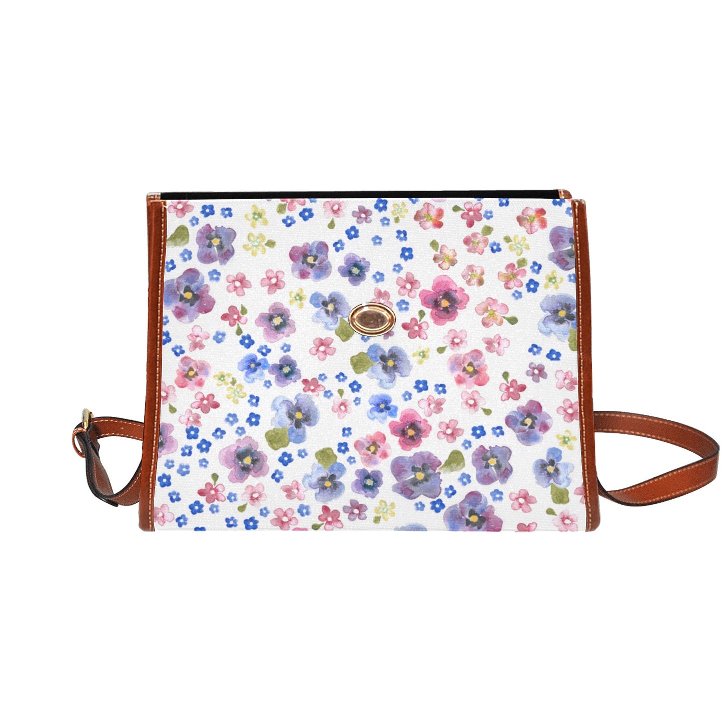 Waterproof Canvas Bag-Brown (All Over Print) (1641)