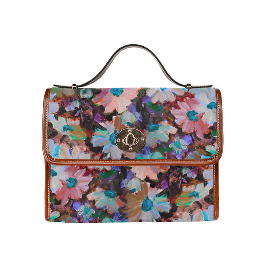 Waterproof Canvas Bag-Brown -Minnie’s Daisies