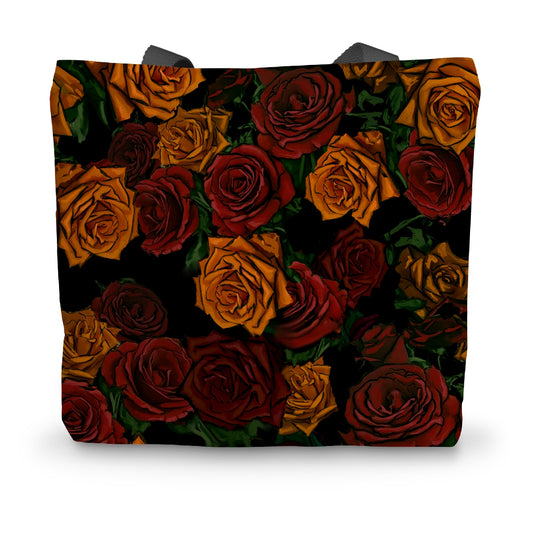 Rose Kisses Canvas Tote Bag