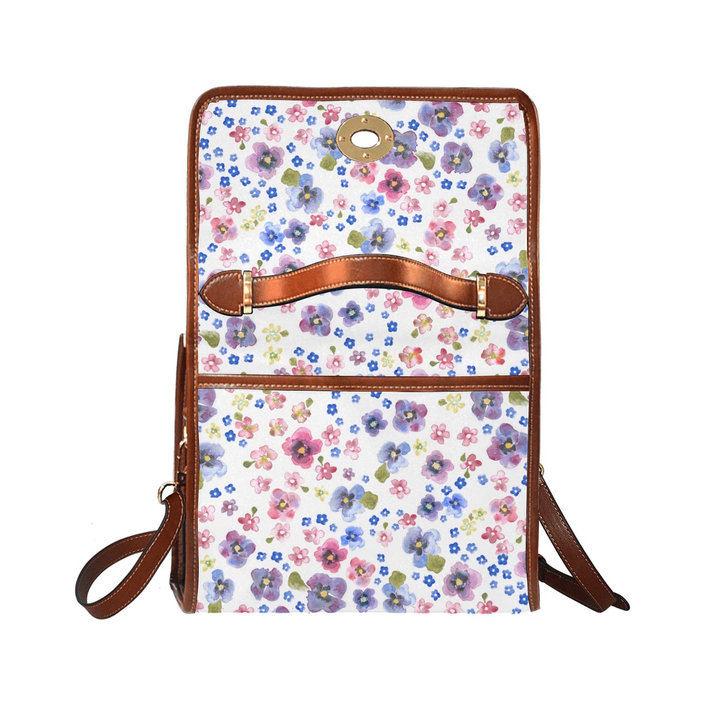 Waterproof Canvas Bag-Brown (All Over Print) (1641)