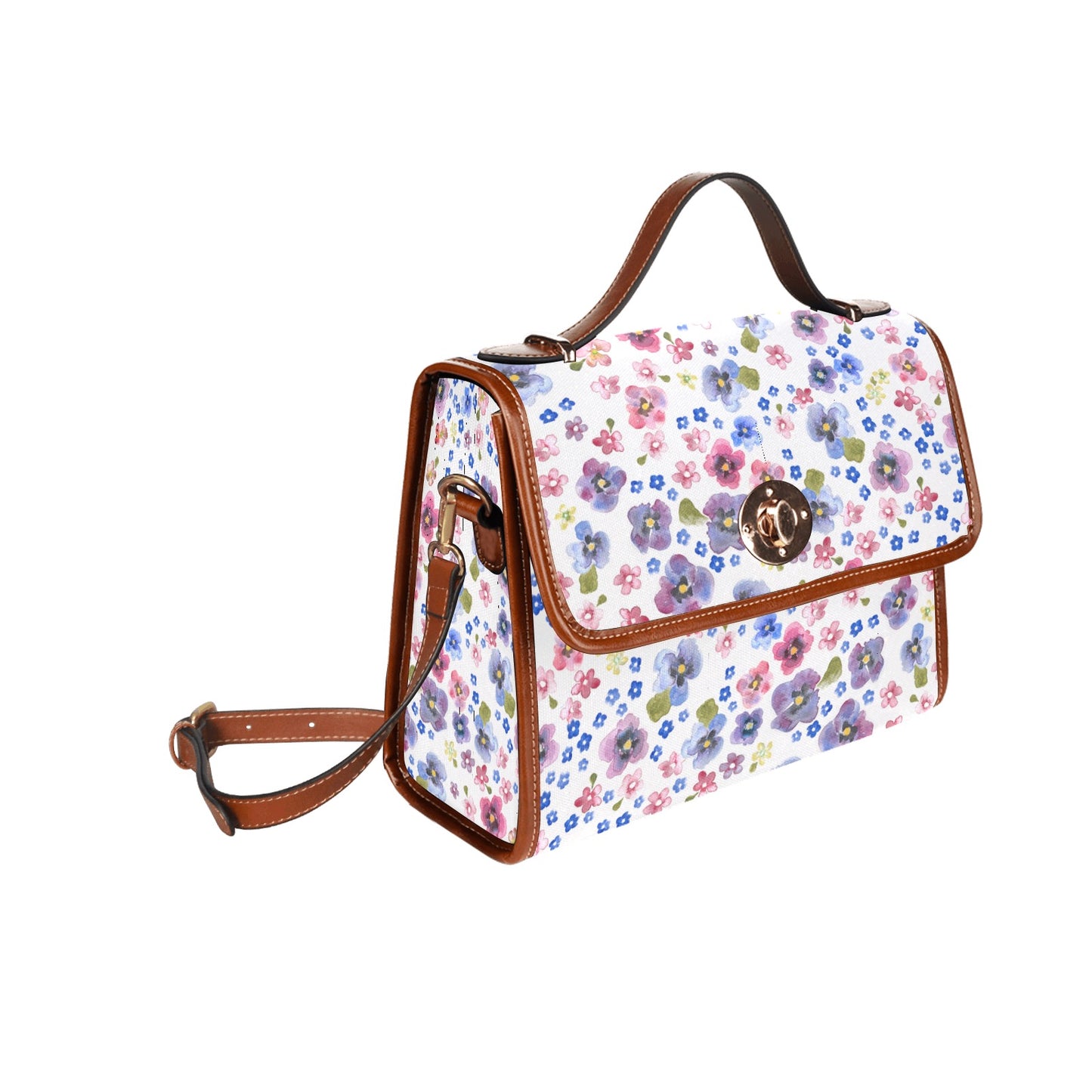 Waterproof Canvas Bag-Brown (All Over Print) (1641)