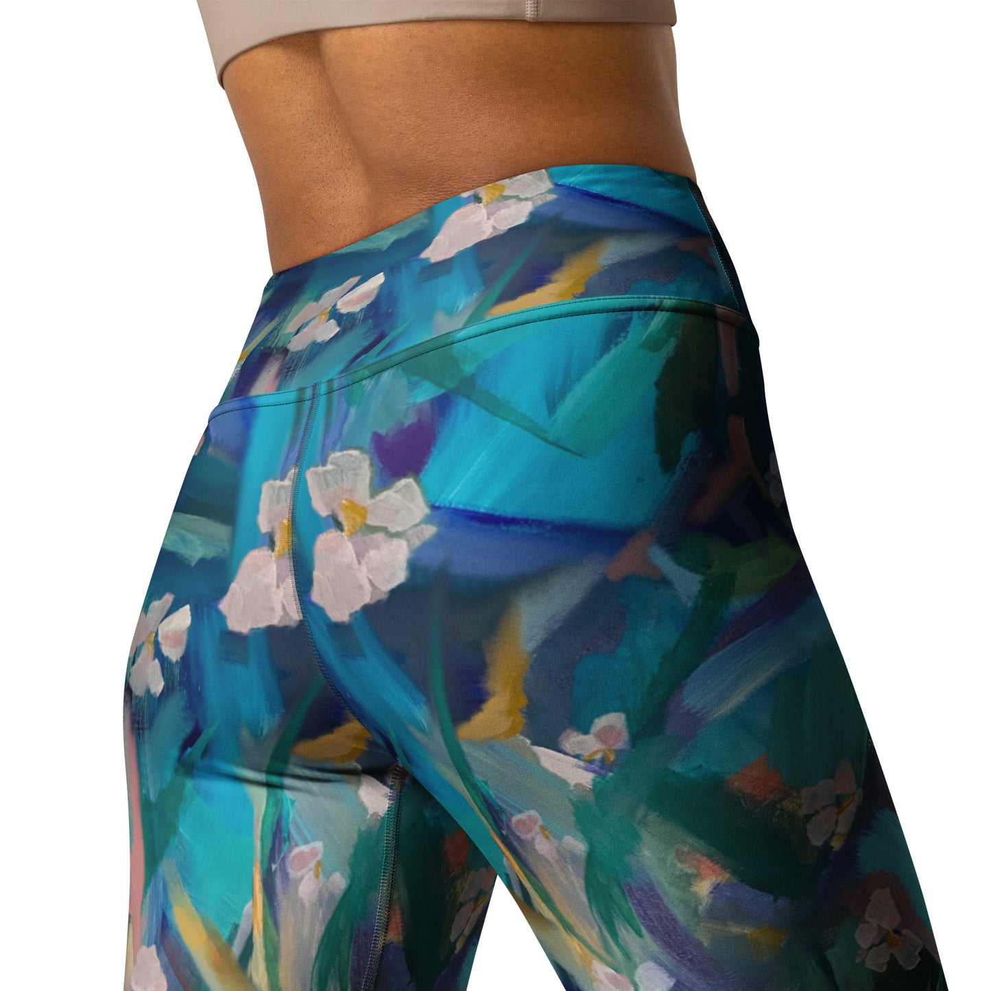 Leggings. Abstract Floral Yoga Leggings