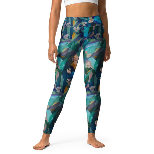 Leggings. Abstract Floral Yoga Leggings