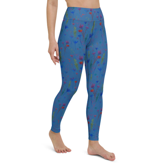 Leggings. Watercolour Floral-Yoga Leggings